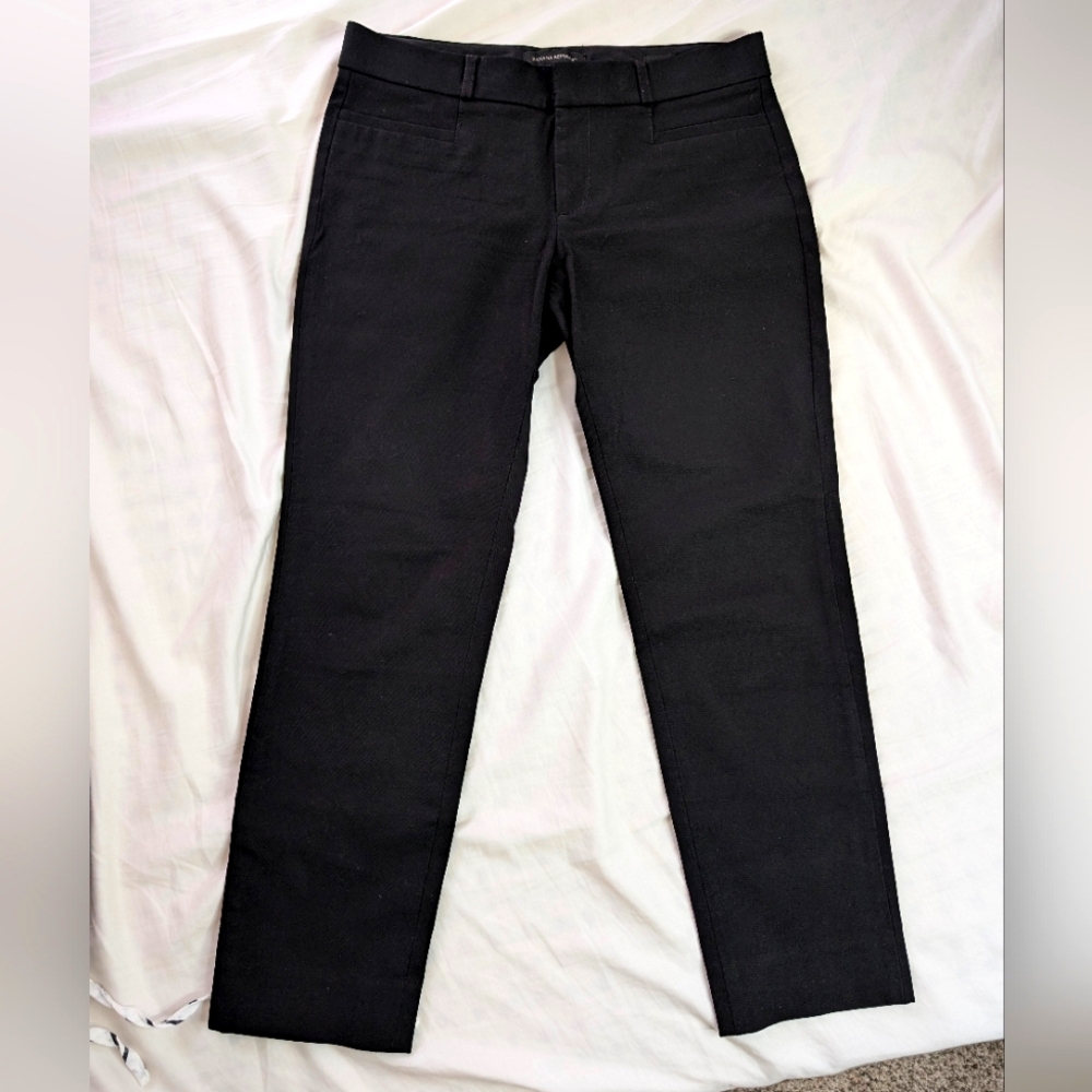 Like New Banana Republic Women's Sloan Slim Fit Dress Work Pants,4 Petite,Black